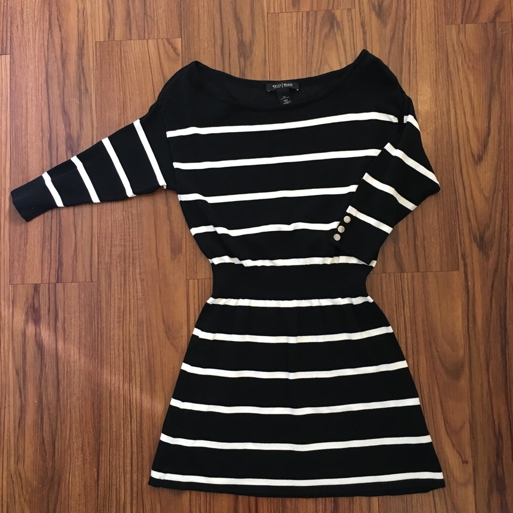 White House Black Market | stripe sweater dress